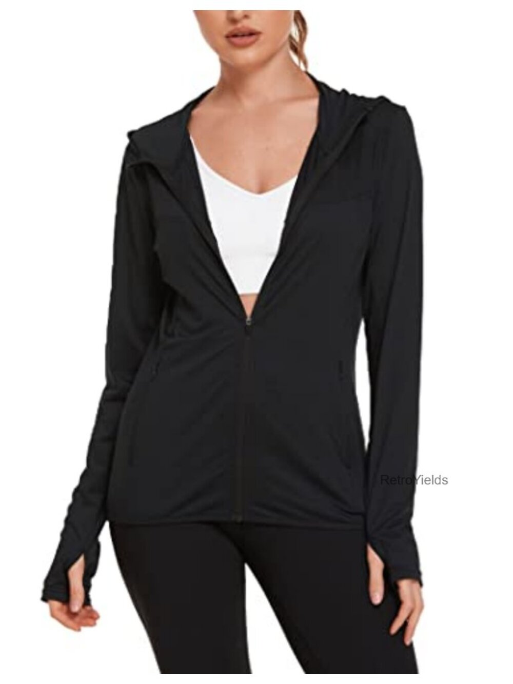 Women's UPF 50+ Sun Protection Hoodie Long Sleeve Athletic Jacket